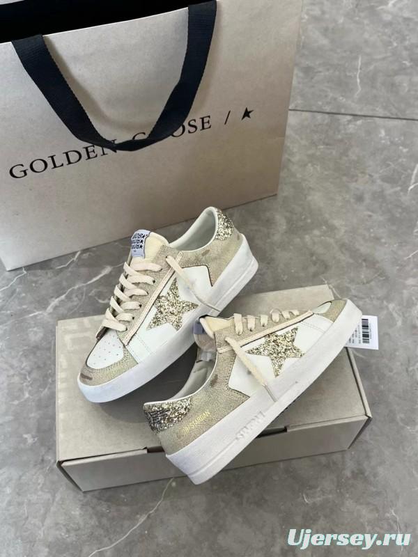 2024 Unisex GGDB White Beige Suede Leather Low-Top Sneakers MJ00260