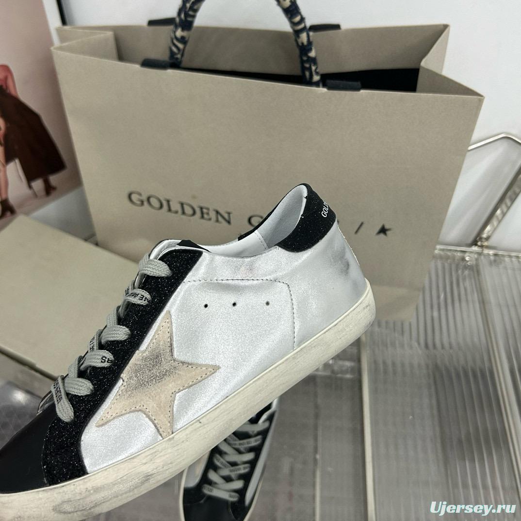 2025 Women GGDB White Black Leather Suede Sneakers