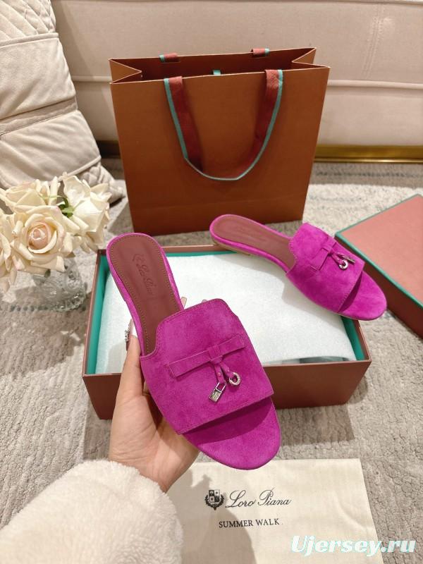 2025 Slippers Le Parmentier Pink Suede Slippers