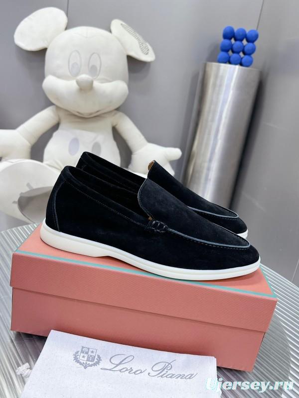 2025 Men LP Black Suede Loafers LY00260