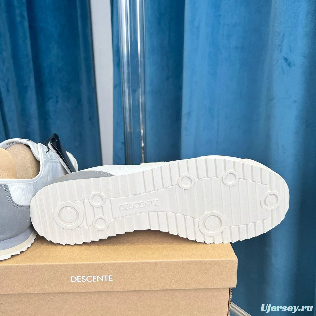 2024 Unisex Descente White Grey Canvas Plimsolls MJ00280