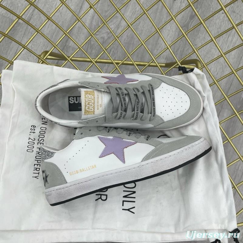 2024 Unisex GGDB White Purple Grey Leather Suede Low Top Sneakers MJ00260