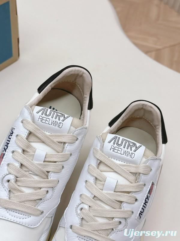 2024 Women Autry White Pink Beige Leather Mesh Casual Sneakers MJ00330