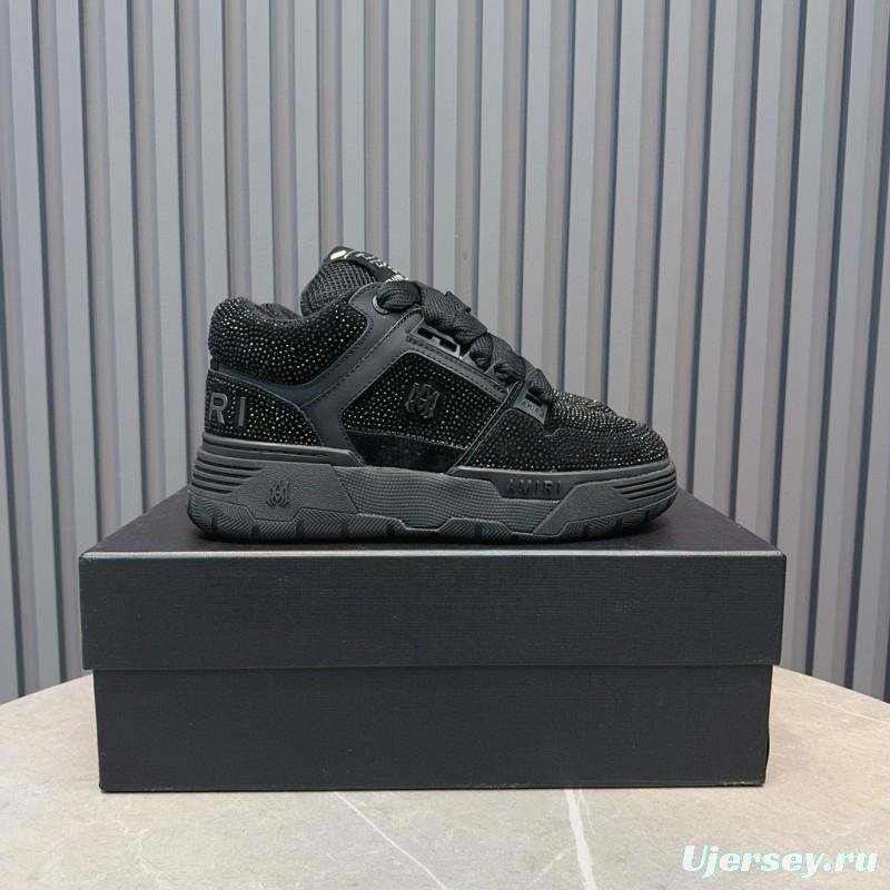 2024 Unisex Amiri Black Leather Sneakers MJ00410