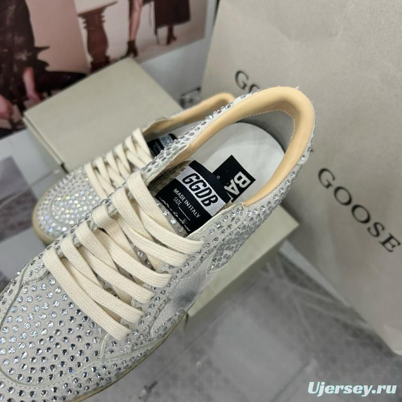 2024 Unisex GGDB White Crystal Leather Sneakers MJ00260