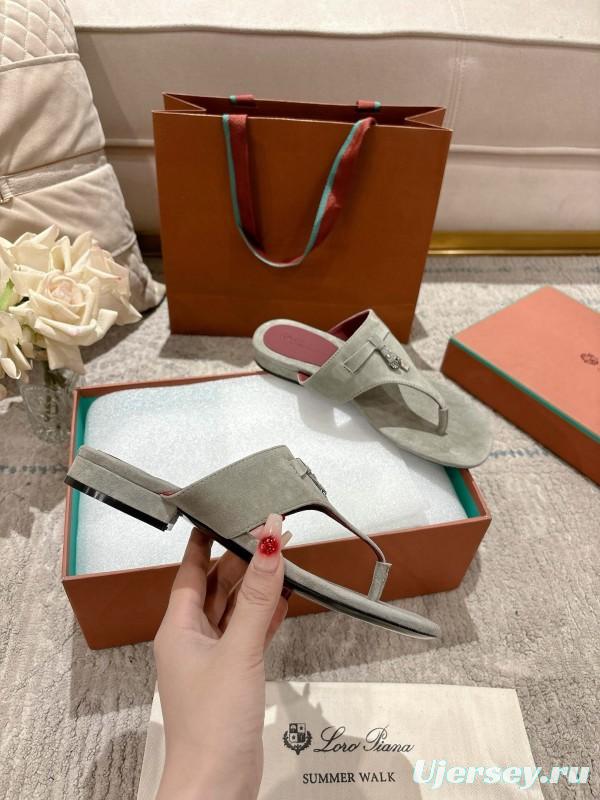 2025 Slippers LP Beige Suede Slippers LY00350