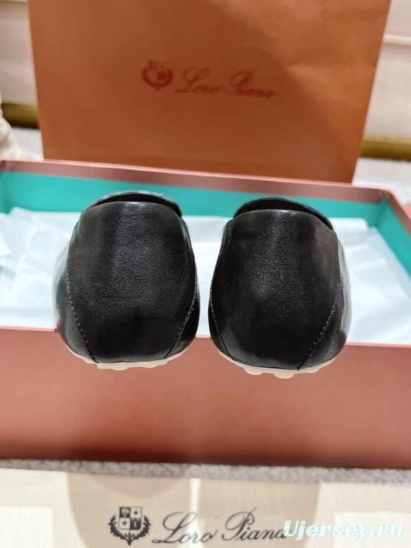 2025 Women LP Black Leather Loafers Tassel LY00291