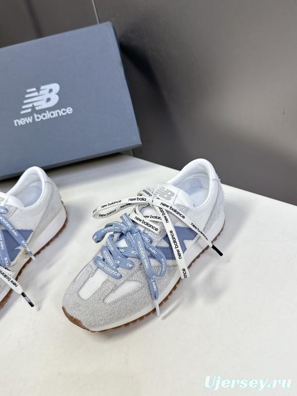 2025 Unisex New Balance Grey White Mesh Suede Running Sneakers