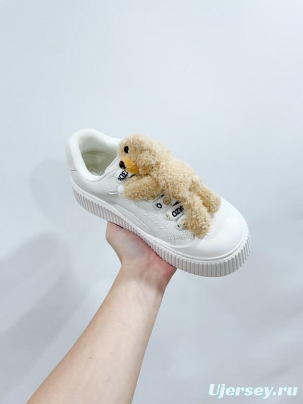 2025 Women 13DE MARZO White Leather Sneakers Plush Toy KFY00300