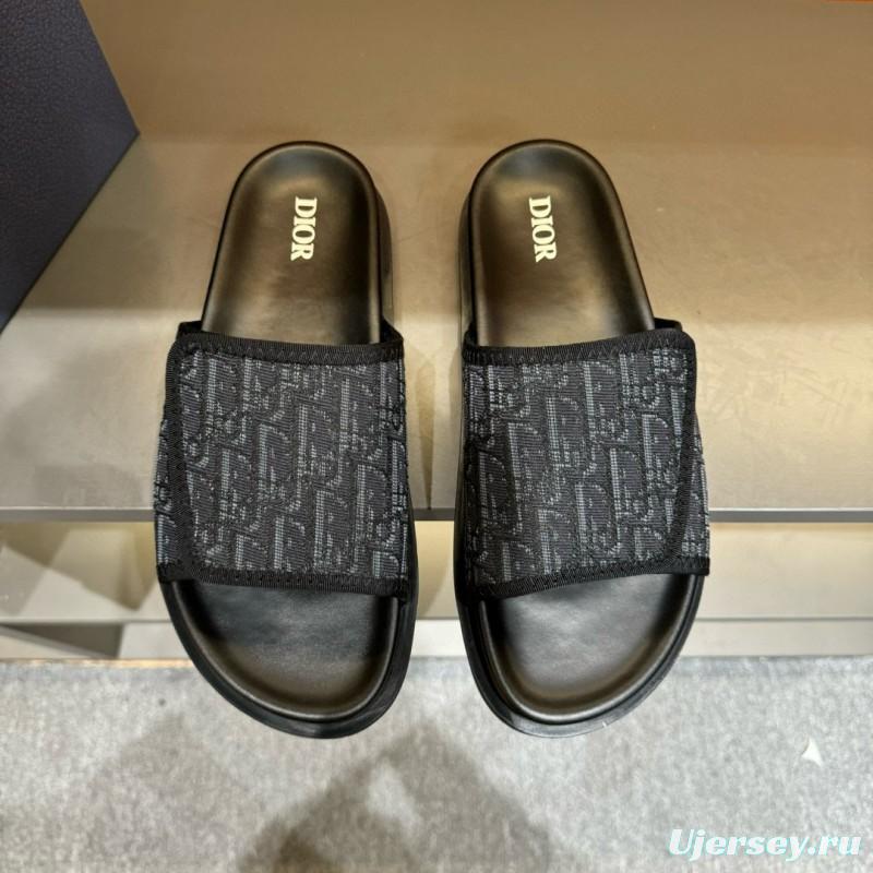 2024 Dior black mesh slippers MJ00180