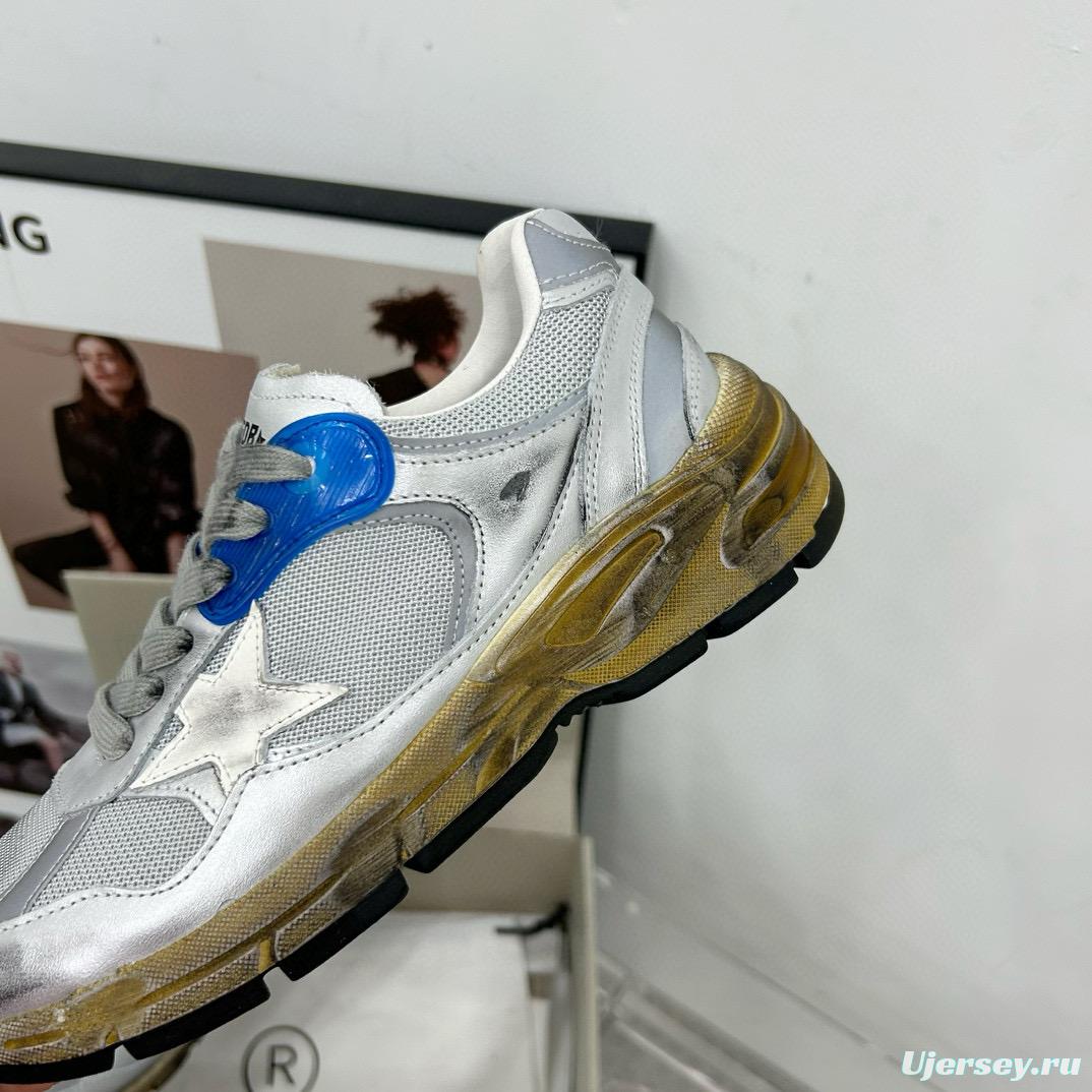 2024 Unisex GGDB Silver Blue White Mesh Sneaker