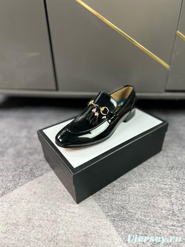 2024 Men Gucci Black Leather Loafer MJ00280