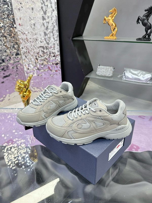 2024 Unisex Dior Stone Island B30 Beige White Mesh Sneakers MJ00330