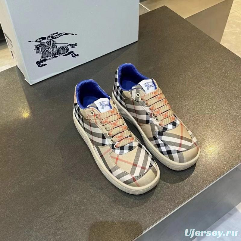 2024 Unisex Burberry Beige Black White Leather Casual Shoes MJ00330