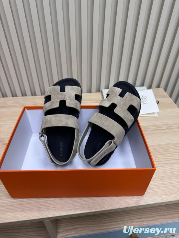 2025 Slippers Hermès Grey Suede Slippers