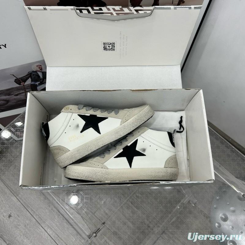 2024 Unisex GGDB White Black Leather Suede High Top Sneakers MJ00300