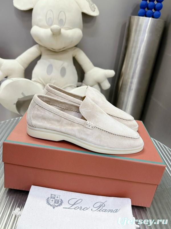 2024 Unisex Le Parmentier Beige Suede Loafers MJ00270