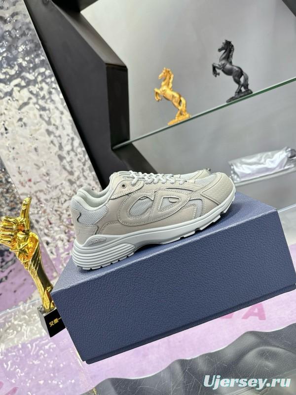 2024 Unisex Dior Stone Island B30 Beige White Mesh Sneakers MJ00330