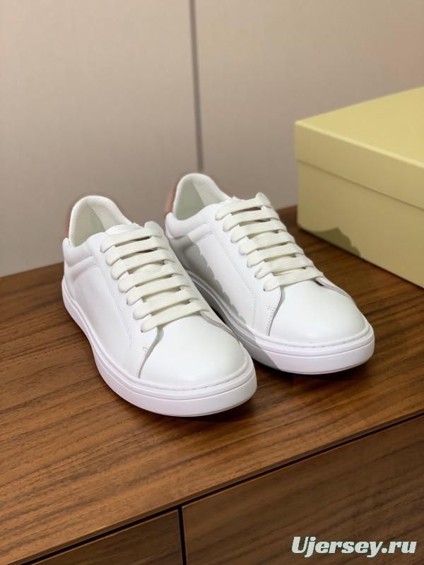 2025 Men Brunello Cucinelli White Leather Casual Sneakers Handmade KFY00310(M)