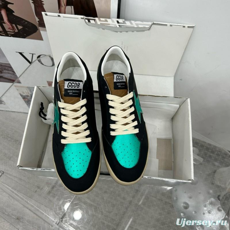 2024 Unisex GGDB Black Green Leather Sneakers MJ00260