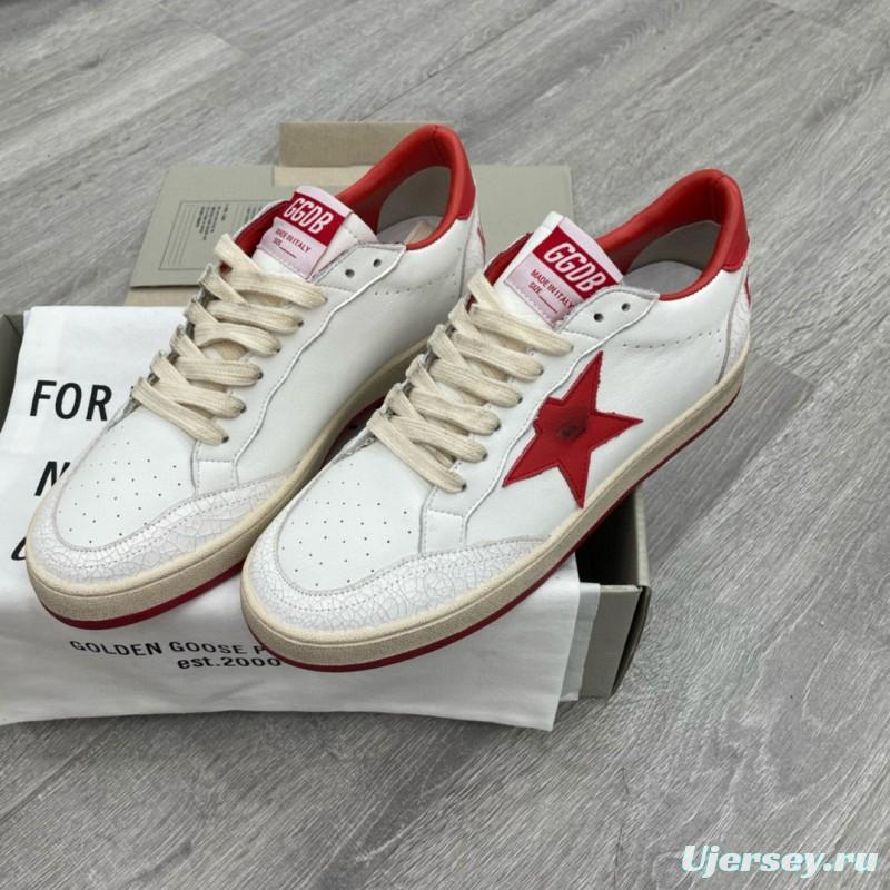 2024 Unisex GGDB White Red Leather Sneakers MJ00260
