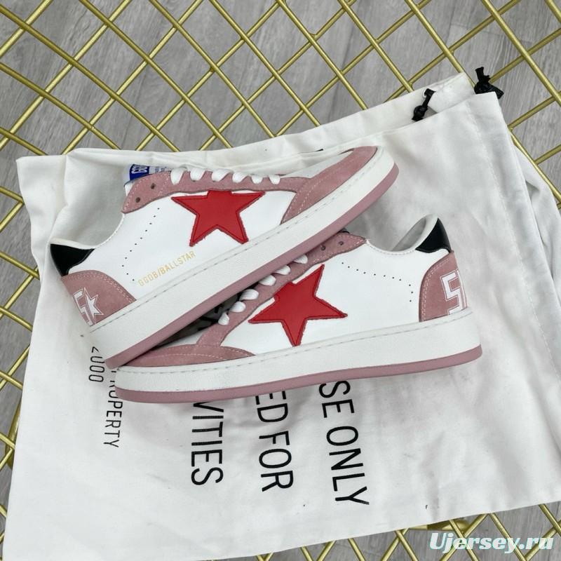 2024 Unisex GGDB White Pink Red Leather Suede Sneakers MJ00260