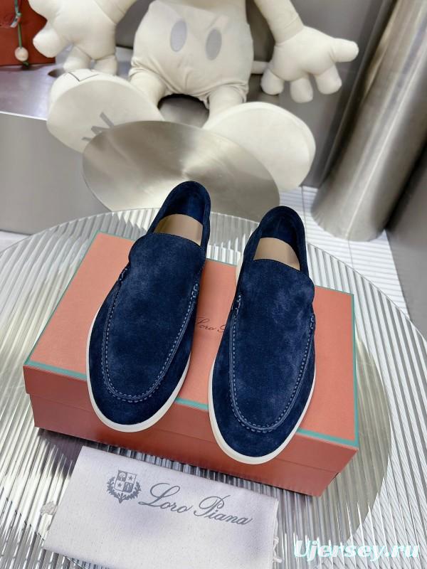 2025 Men LP Navy Suede Loafers LY00260