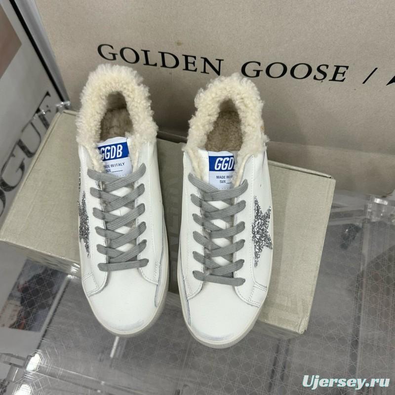 2025 Women GGDB White Silver Leather Sneakers MJ00260