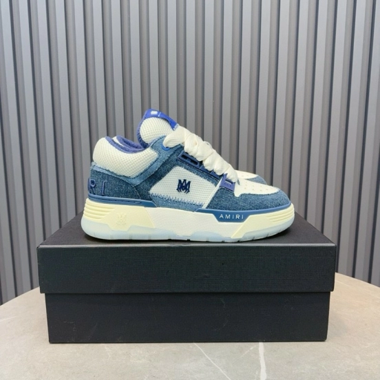 2024 Unisex Amiri blue white denim mesh sneakers MJ00360