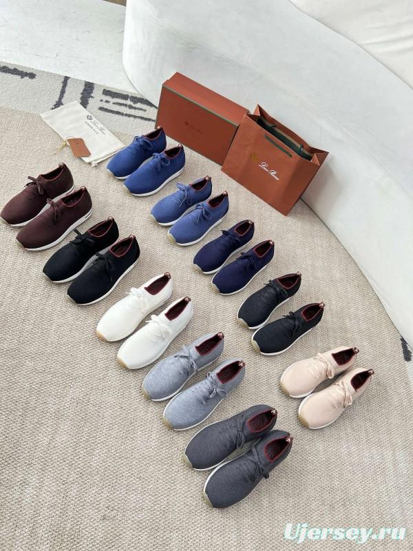 2024 Women Le Parmentier light pink wool knit sneakers MJ00330