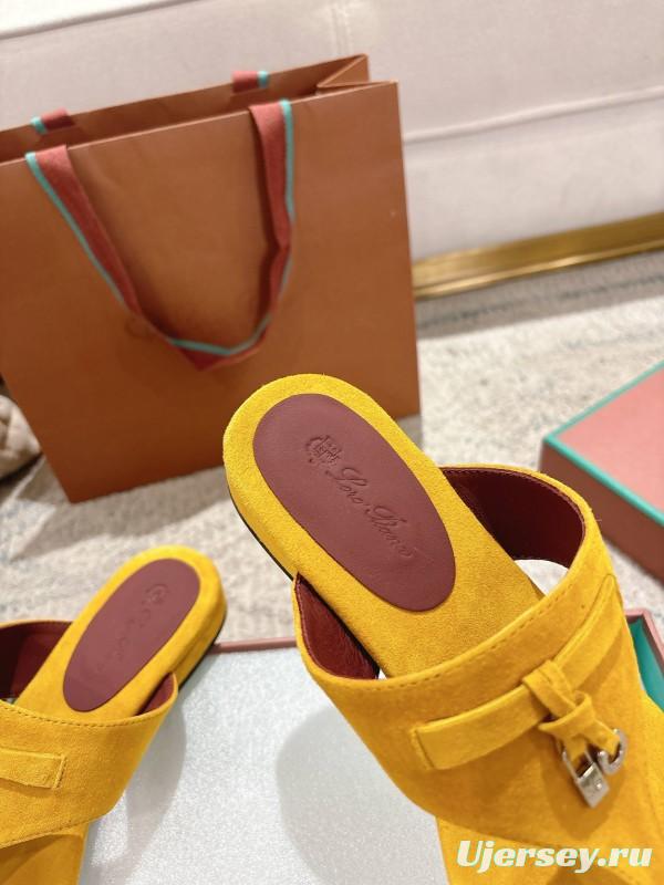 2025 Slippers LP Yellow Suede Slippers LY00250