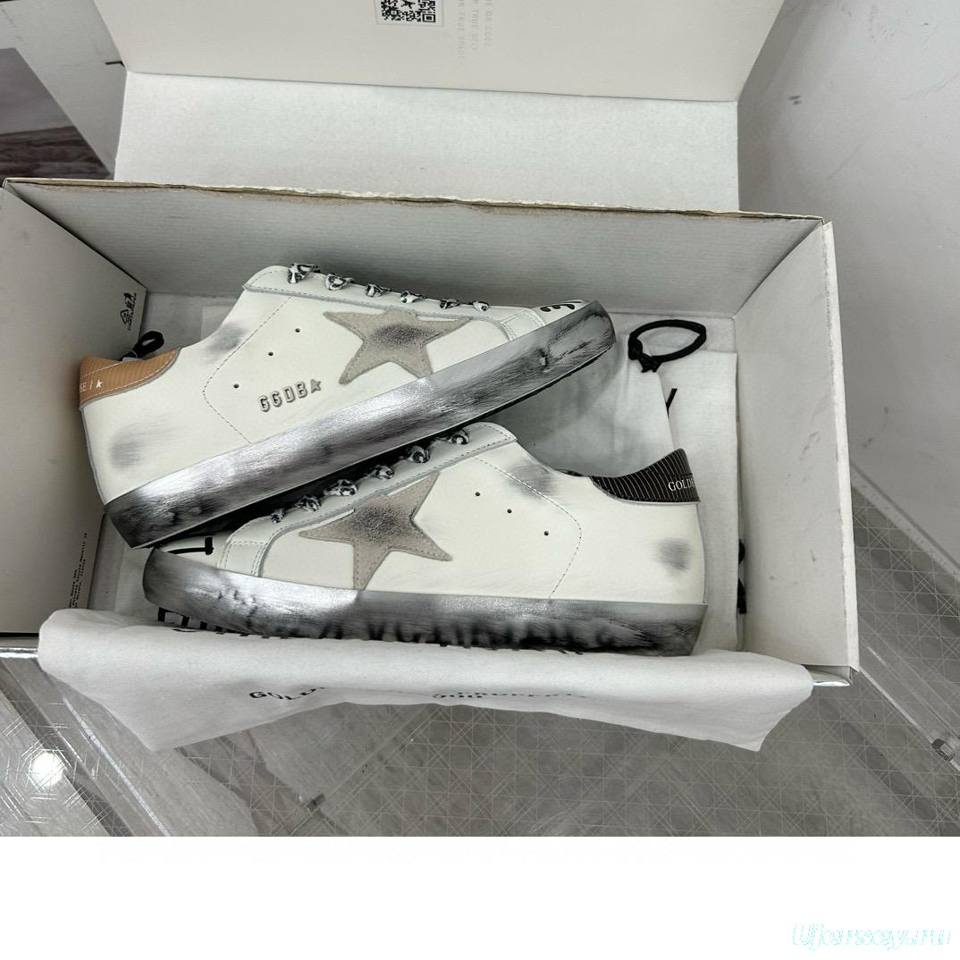 2025 Unisex GGDB White Beige Grey Leather Sneakers SUPER STAR