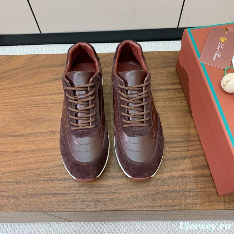 2025 Unisex Le Parmentier Brown Suede Leather Casual Sneakers