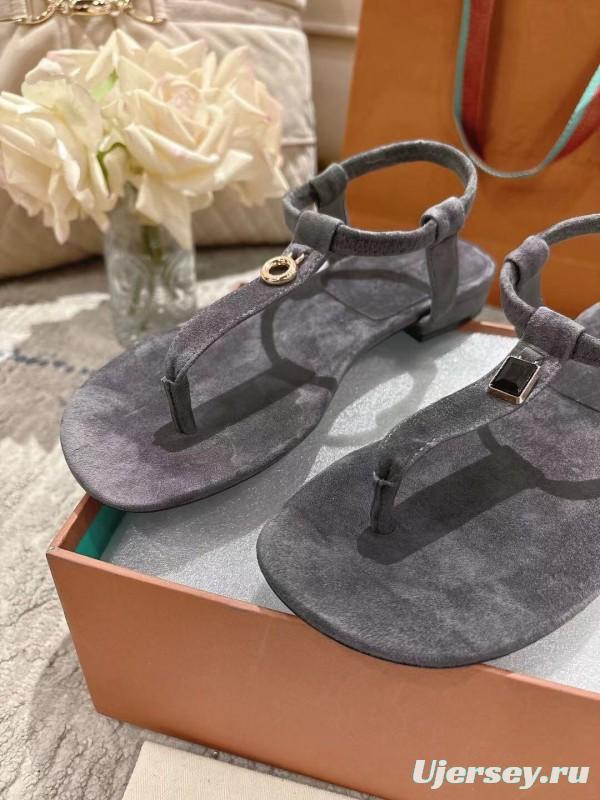 2025 LP Gray Suede Sandals