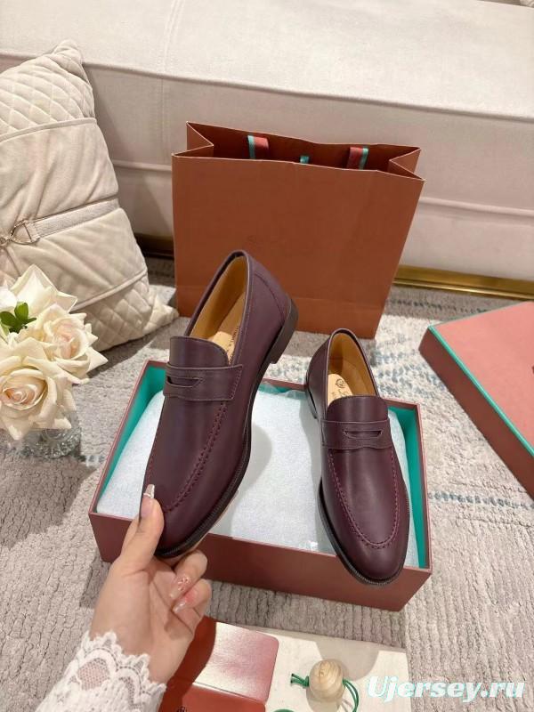 2025 Women LP Purple Leather Loafers LY00340(F)