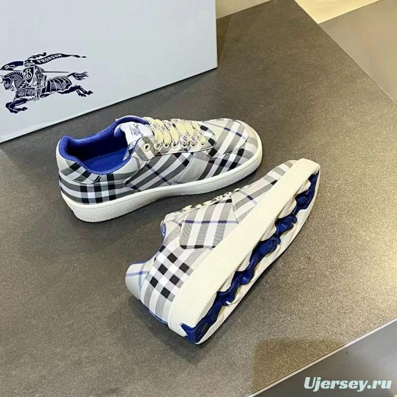 2024 Unisex Burberry Beige Black White Calf Leather Casual Shoes MJ00330