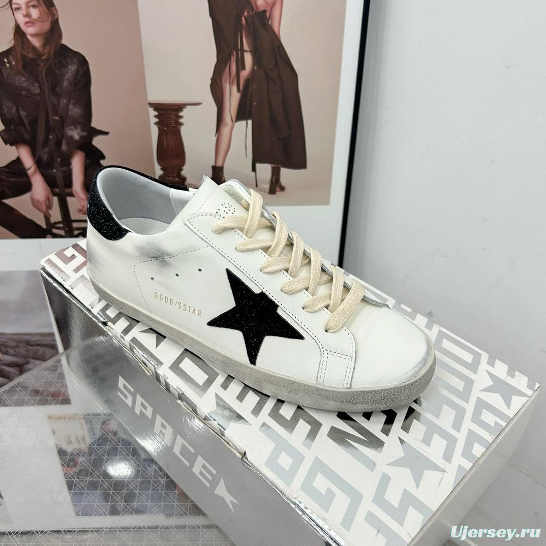 2025 Women GGDB White Black Leather Sneakers