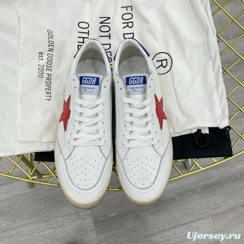 2024 Unisex GGDB White Red Blue Leather Low Top Sneakers MJ00260
