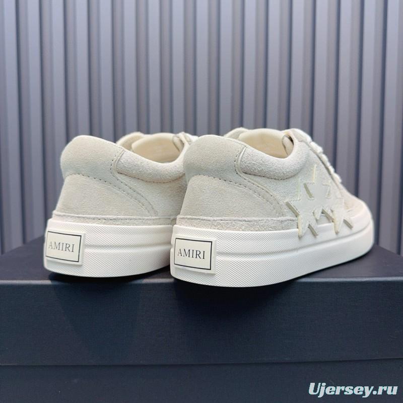 2024 Unisex Amiri White Leather Sneakers MJ00300
