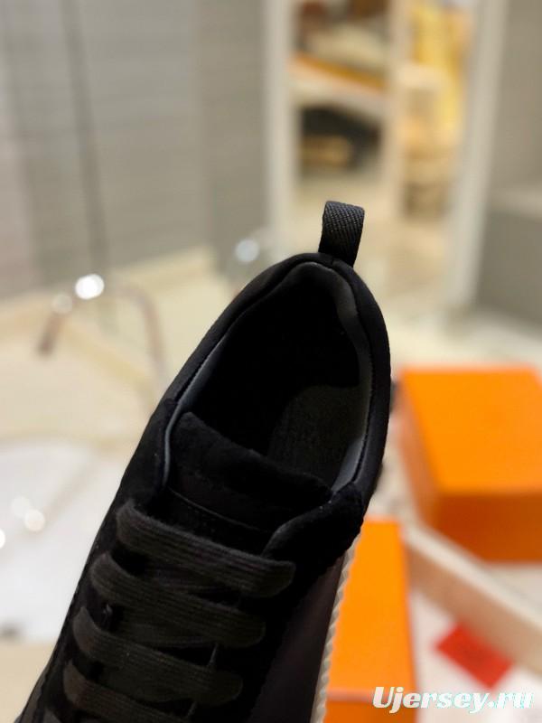 2024 Men Hermès black fabric sneakers MJ00320