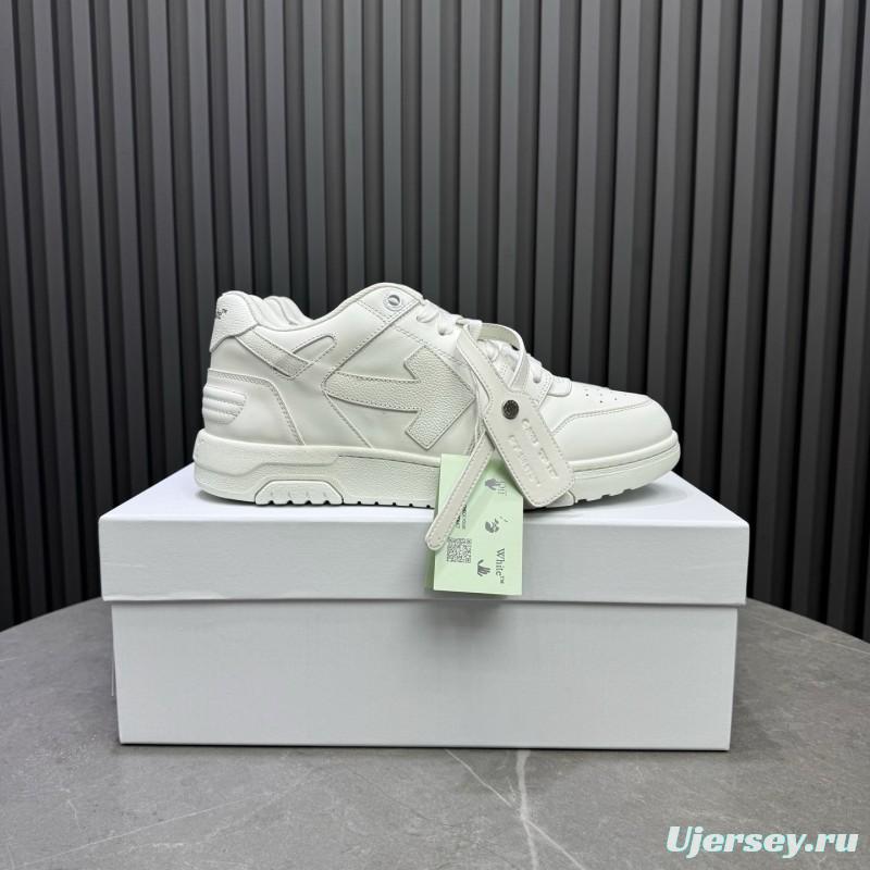 2025 Unisex Off-White White Leather Sneakers KFY00320