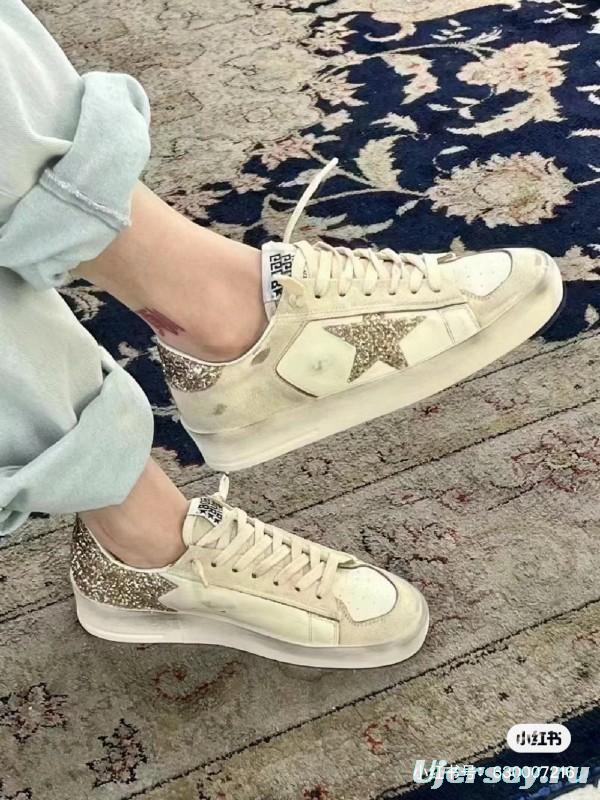 2024 Unisex GGDB White Beige Suede Leather Low-Top Sneakers MJ00260