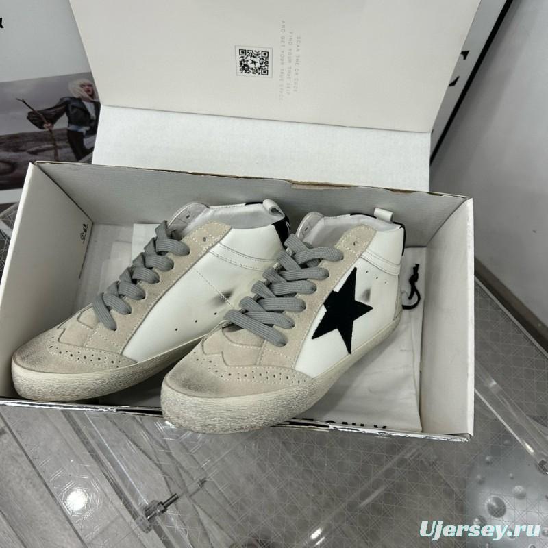 2024 Unisex GGDB White Black Leather Suede High Top Sneakers MJ00300