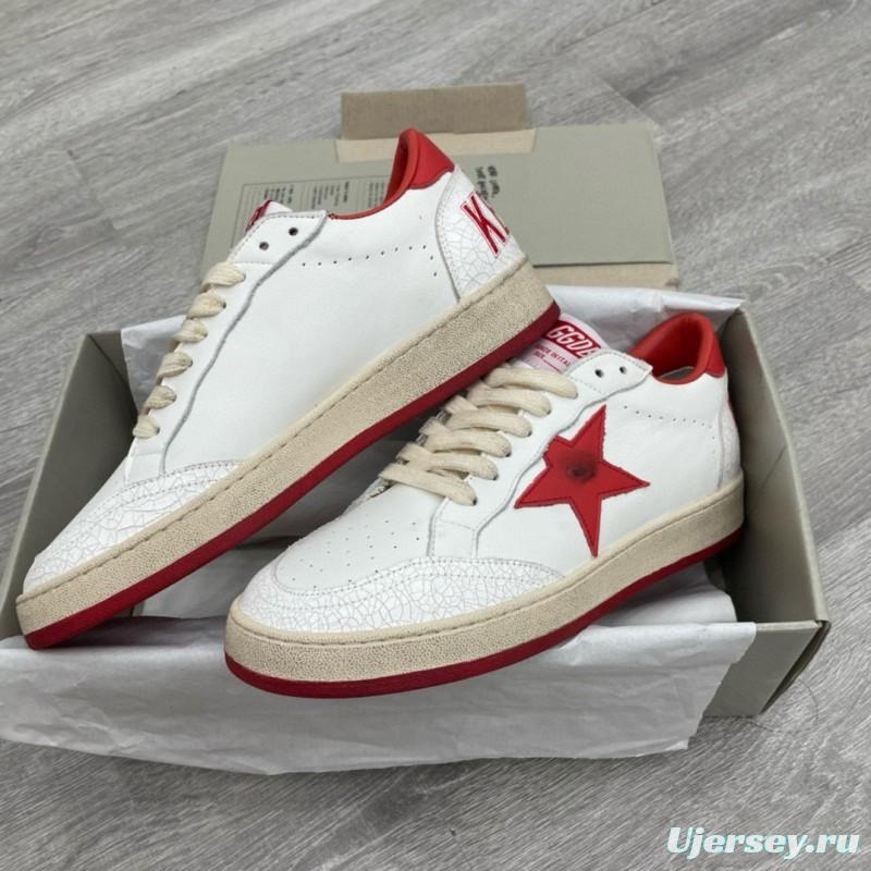 2024 Unisex GGDB White Red Leather Sneakers MJ00260