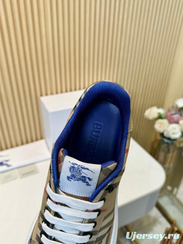 2024 Unisex Burberry Beige Black Cotton Casual Shoes MJ00320