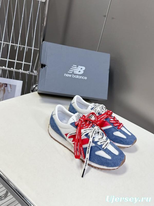 2025 Women New Balance Blue White Suede Mesh Retro Running Shoes