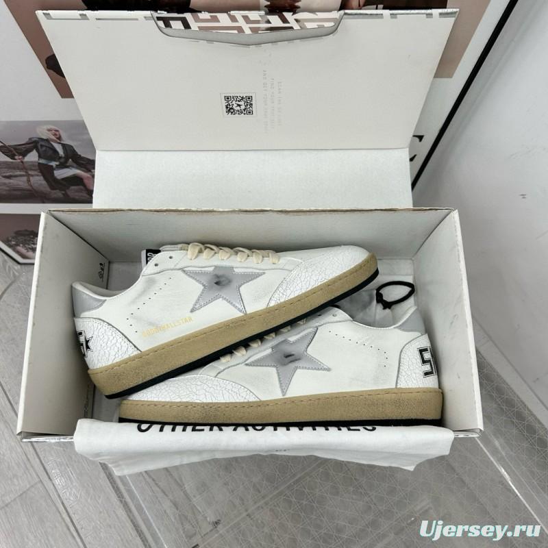 2024 Unisex GGDB White Grey Leather Low Top Sneakers MJ00260