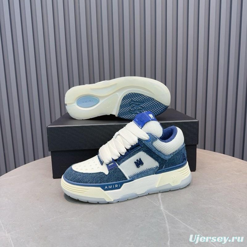 2024 Unisex Amiri blue white denim mesh sneakers MJ00360