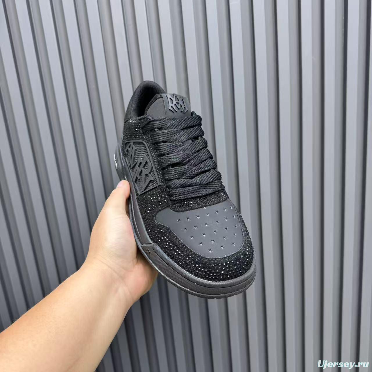 2025 Men Amiri Black Leather Sneakers MJ00360