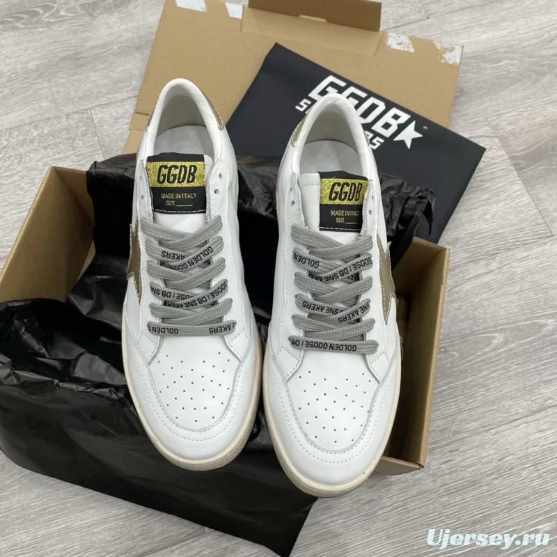 2024 Unisex GGDB White Gold Leather Sneakers MJ00260